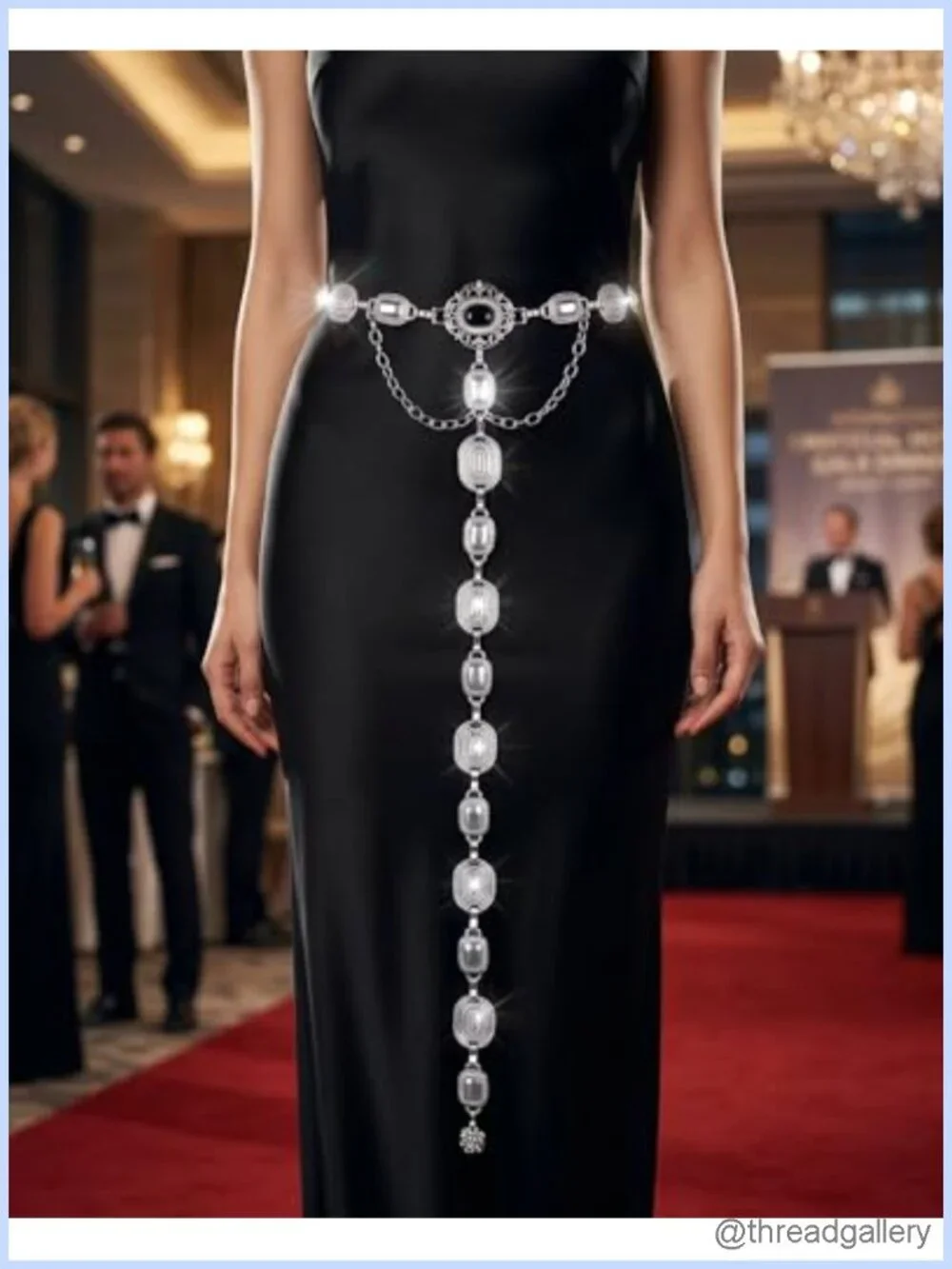 Women's Metal Waist Chain Belt Medieval Renaissance Tassel Goth Witch Cosplay